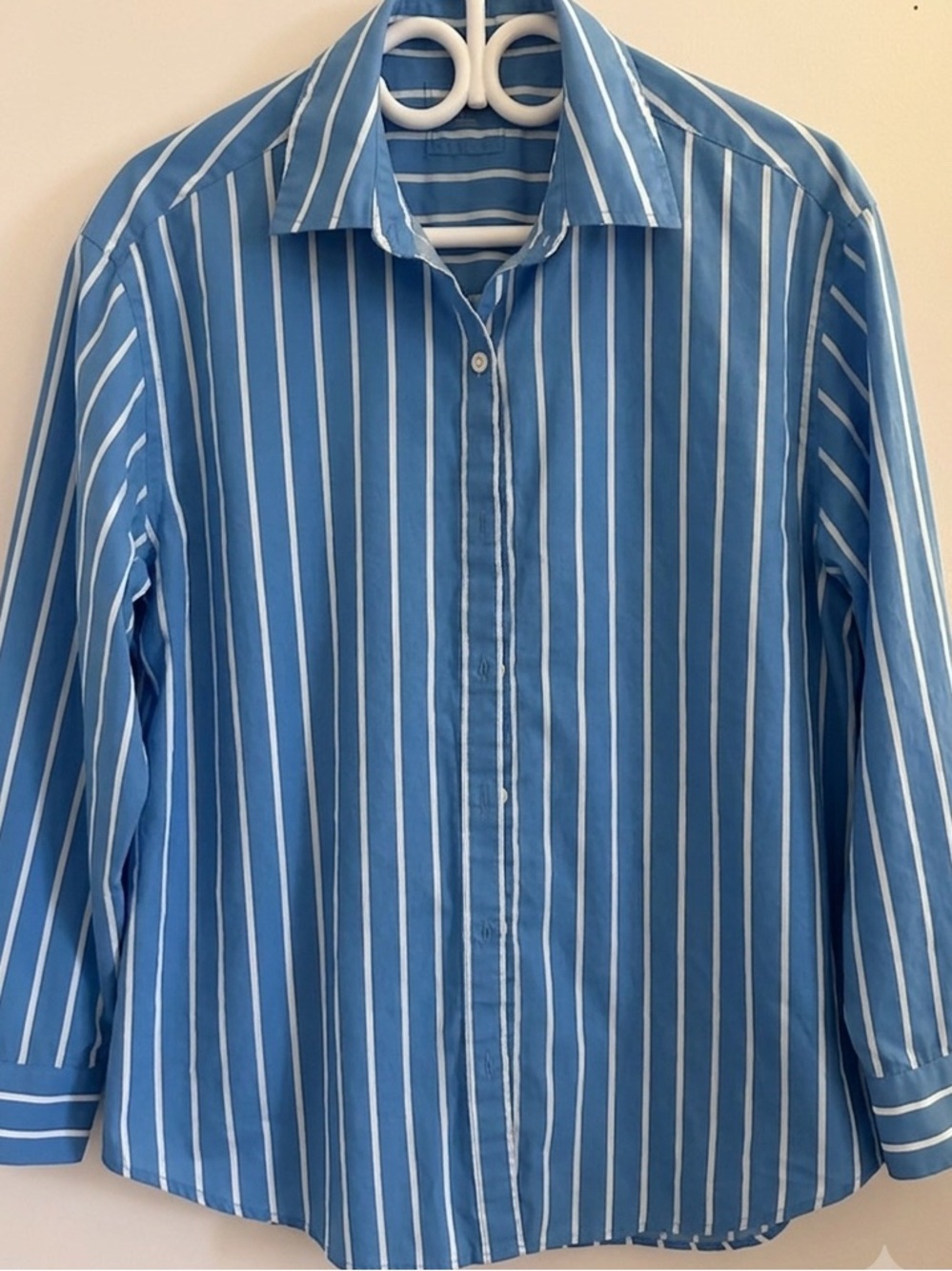 Aerie Blue and White Striped Button-Up Shirt